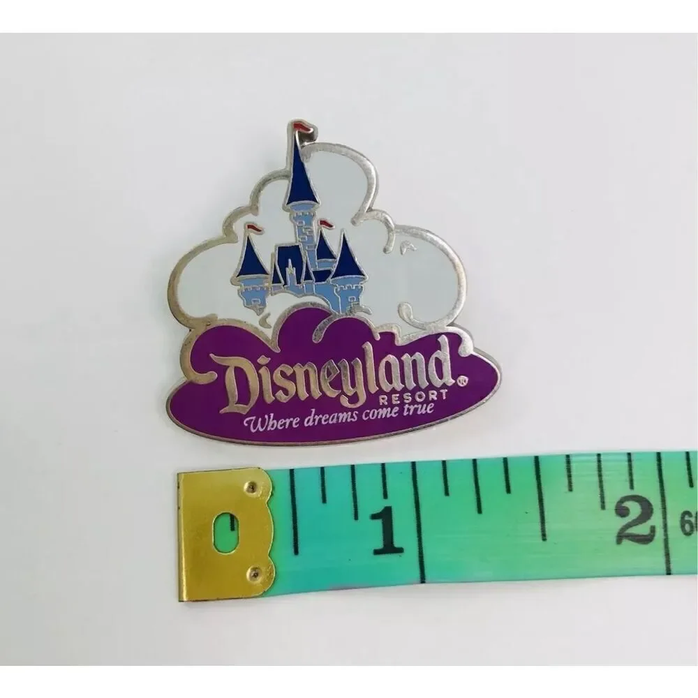 Disneyland resort button pin castle where dreams come‎ true AAA disney parks